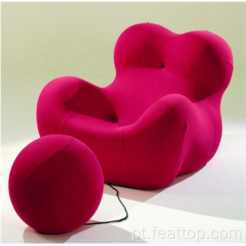 Office Special Shape Velvet Fabric Sofá Cadeira